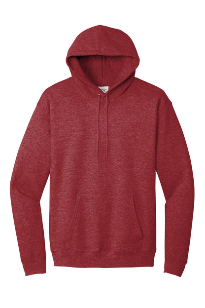 Hanes EcoSmart  - Pullover Hooded Sweatshirt.  P170 Heather Red