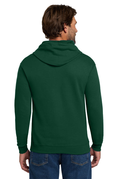 Custom Embroidered Hanes - EcoSmart Full-Zip Hooded Sweatshirt. P180,Deep Forest