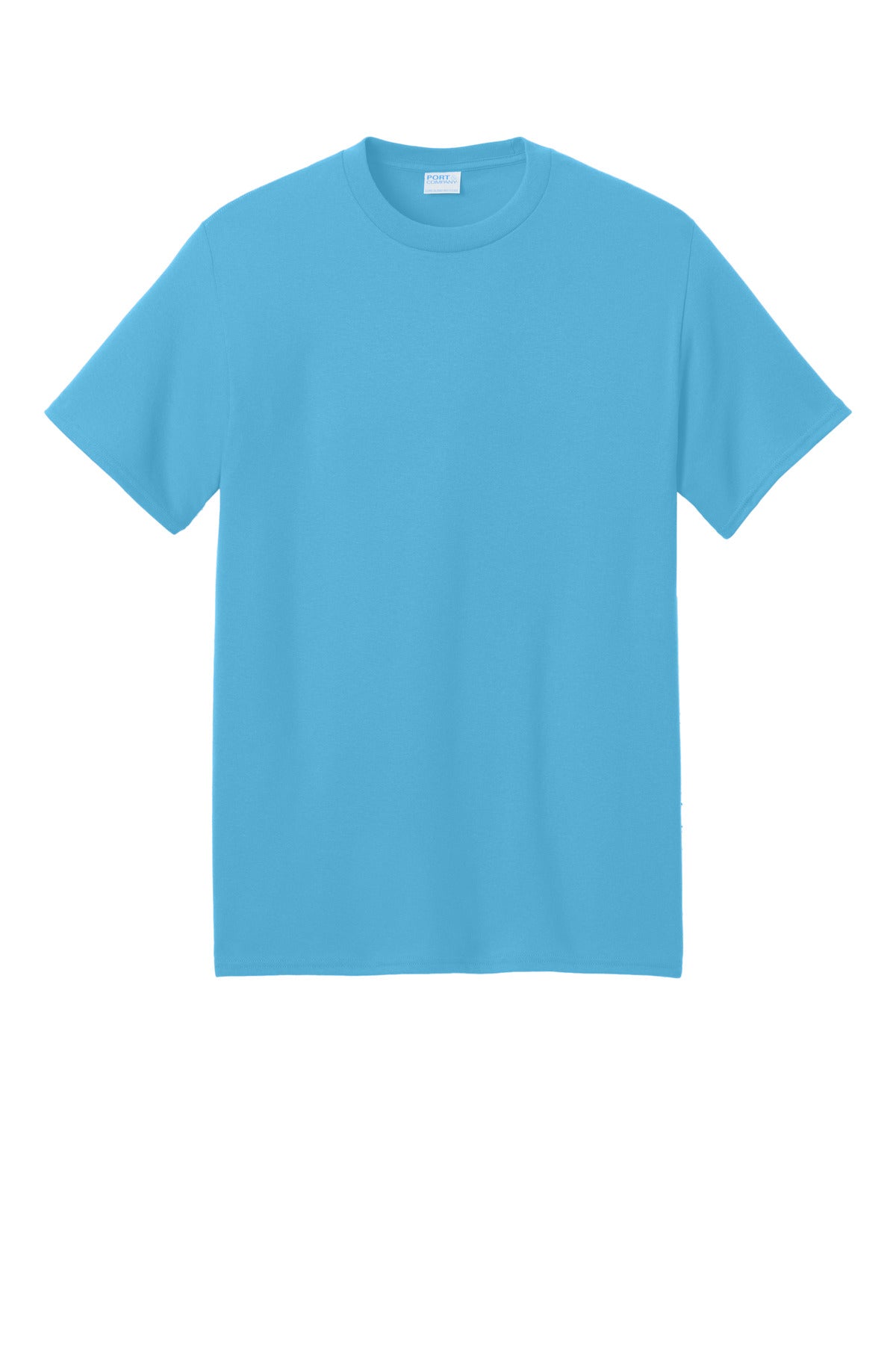 Custom Embroidered Port & Co T-Shirts  in Aquatic Blue
