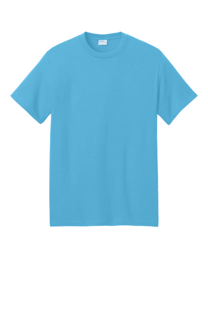 Custom Embroidered Port & Co T-Shirts  in Aquatic Blue