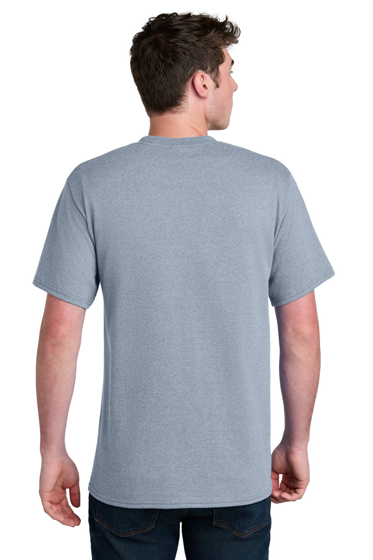 Custom Embroidered Port & Co T-Shirts  in Athletic Heather