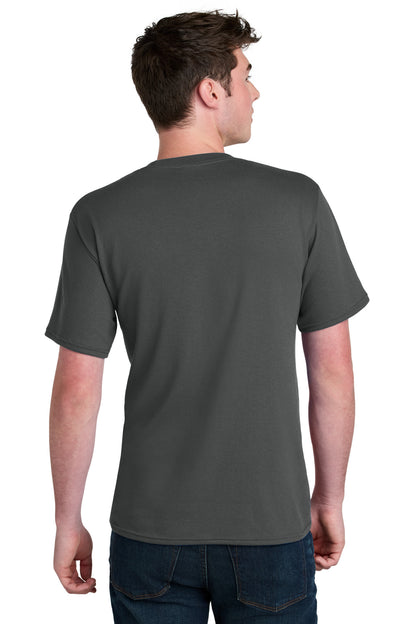 Custom Embroidered Port & Co T-Shirts  in Charcoal