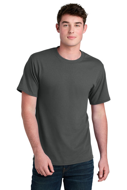 Custom Embroidered Port & Co T-Shirts  in Charcoal