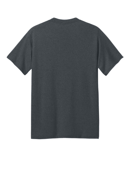 Custom Embroidered Port & Co T-Shirts  in Dark Heather Grey