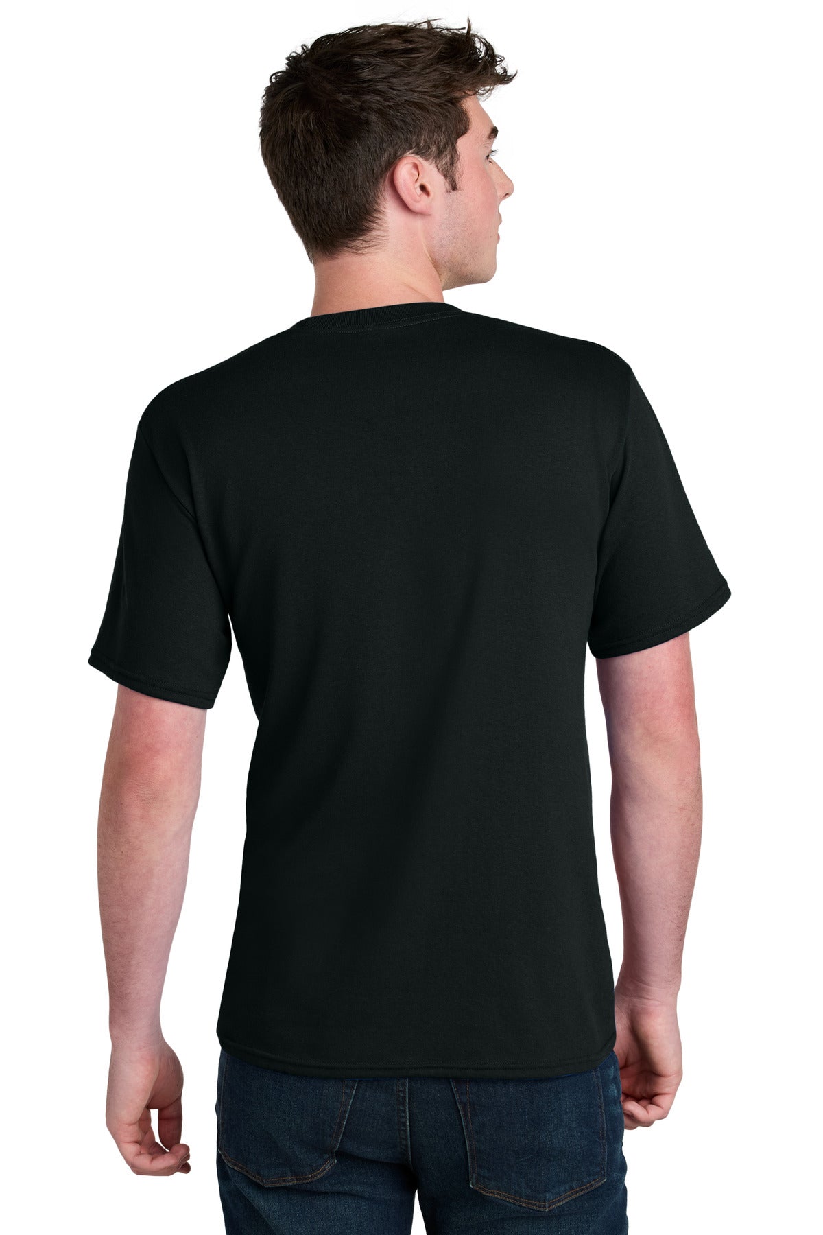 Custom Embroidered Port & Co T-Shirts  in Jet Black