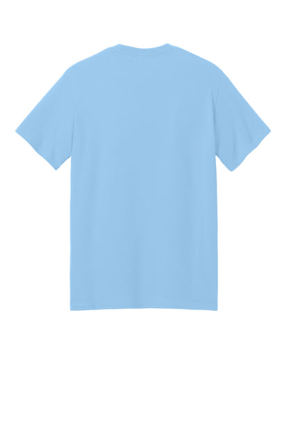 Custom Embroidered Port & Co T-Shirts  in Light Blue