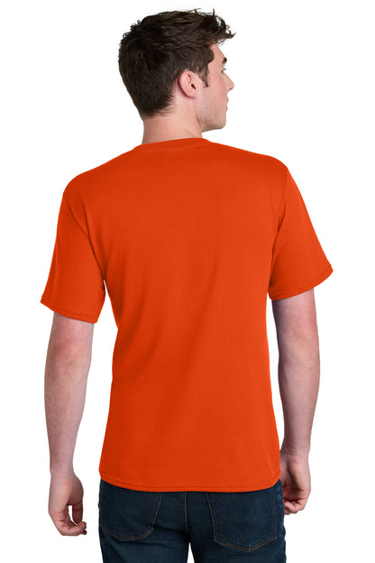 Custom Embroidered Port & Co T-Shirts  in Orange
