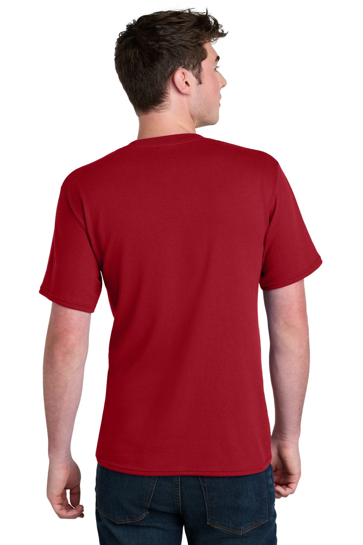 Custom Embroidered Port & Co T-Shirts  in Red