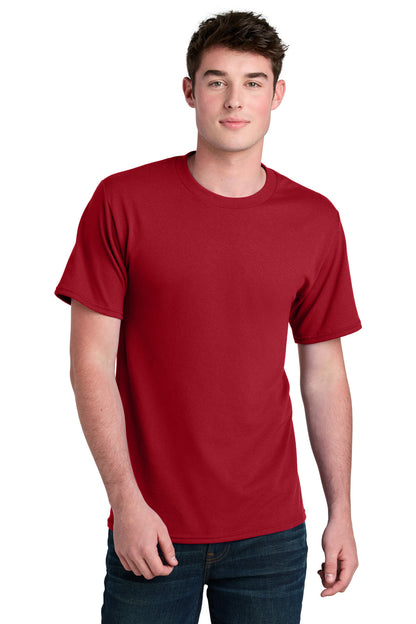 Custom Embroidered Port & Co T-Shirts  in Red