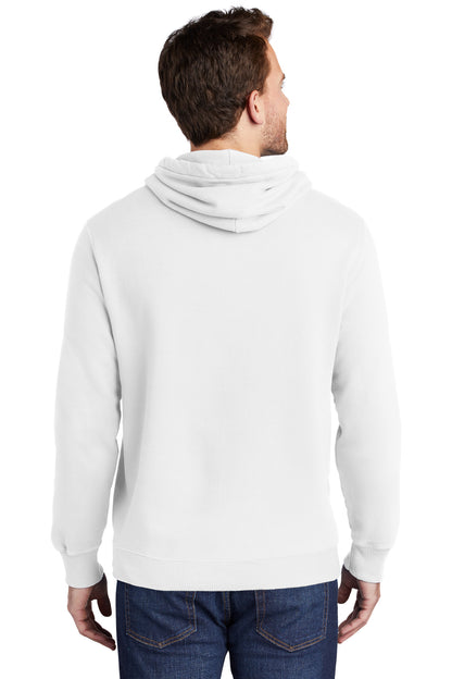 Custom Embroidered Port & Company Beach Wash Garment-Dyed Pullover Hooded Sweatshirt. PC098H,White