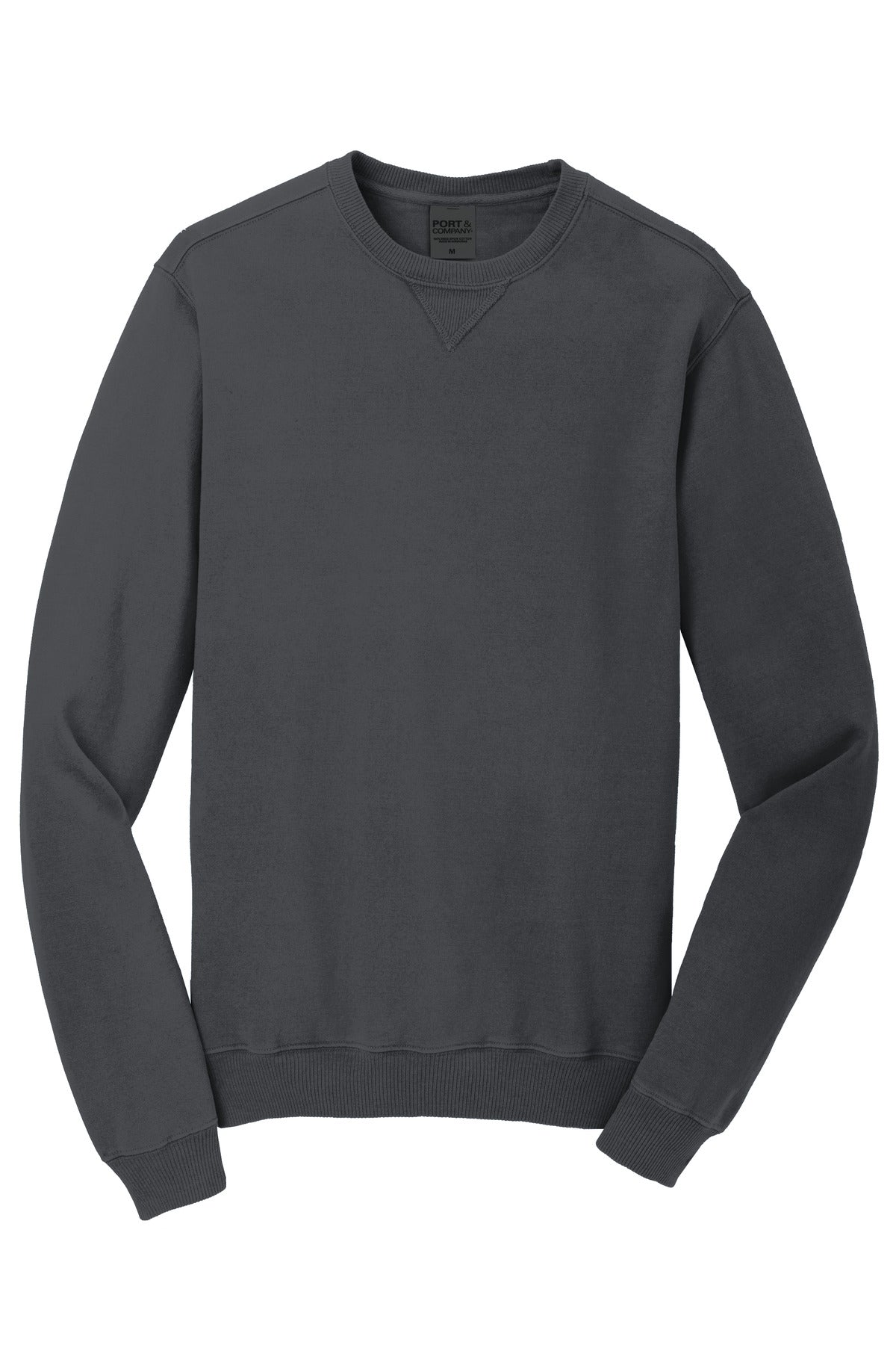 Port & Company Beach Wash Garment-Dyed Crewneck Sweatshirt PC098 Coal