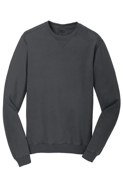 Port & Company Beach Wash Garment-Dyed Crewneck Sweatshirt PC098 Coal