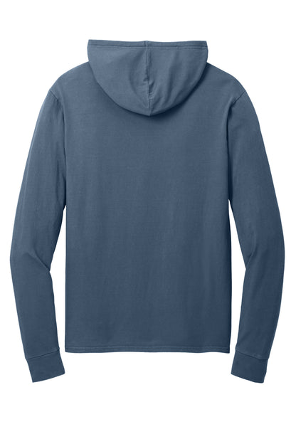 Custom Embroidered Port & Co T-Shirts  in Denim Blue