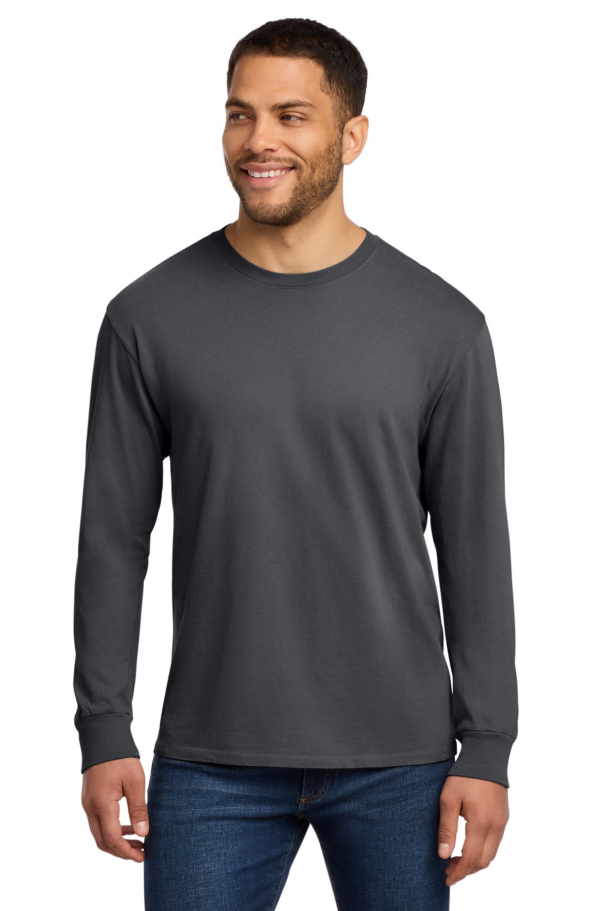 Custom Embroidered Port & Co T-Shirts  in Coal
