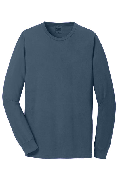 Custom Embroidered Port & Co T-Shirts  in Denim Blue