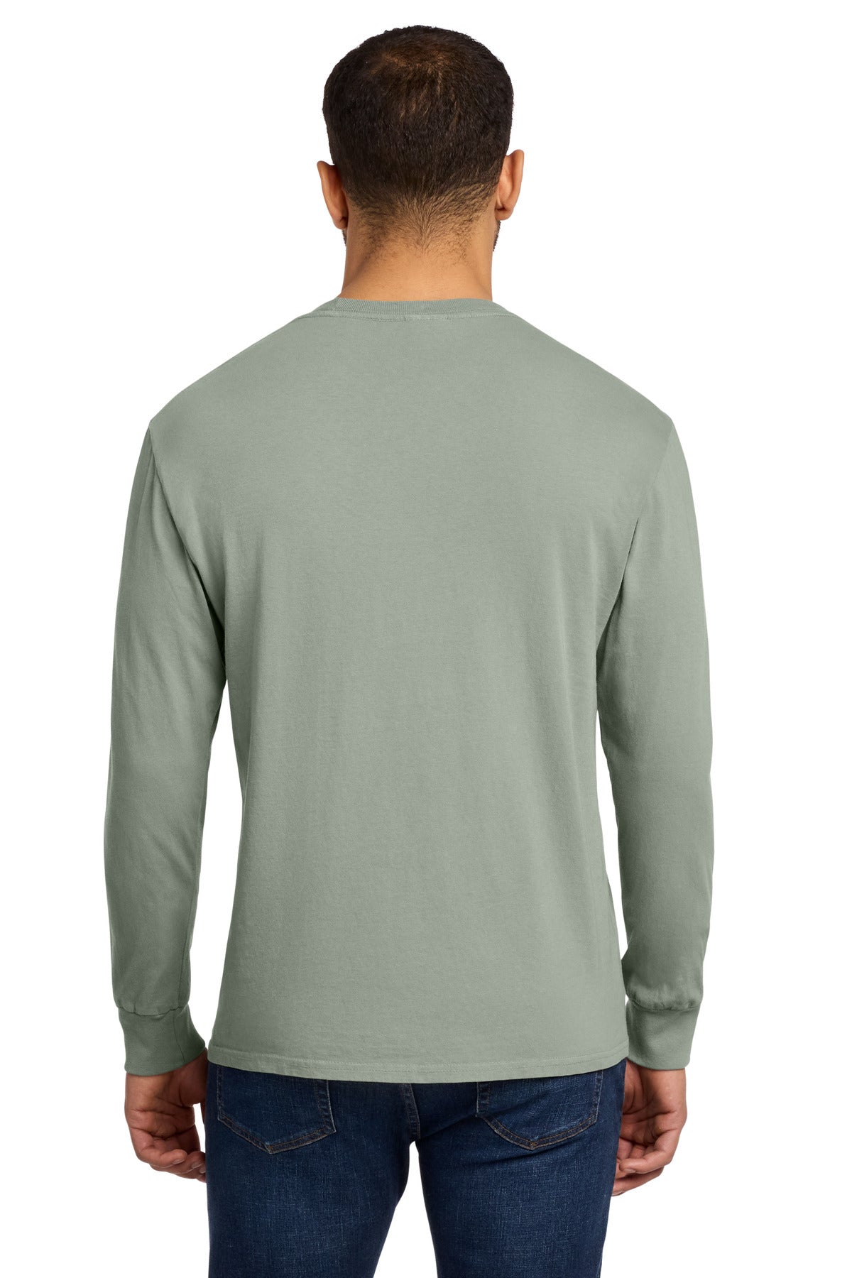 Custom Embroidered Port & Co T-Shirts  in Dove Grey