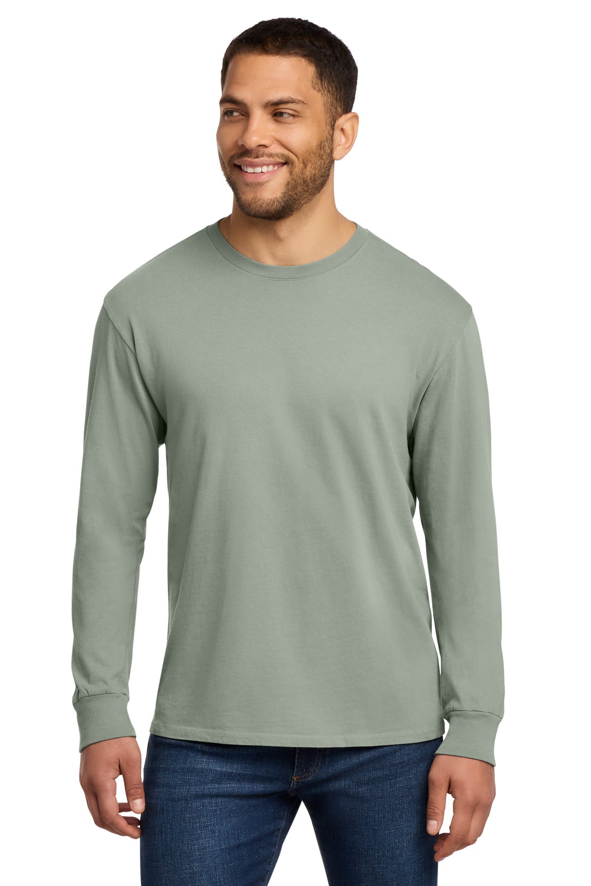 Custom Embroidered Port & Co T-Shirts  in Dove Grey
