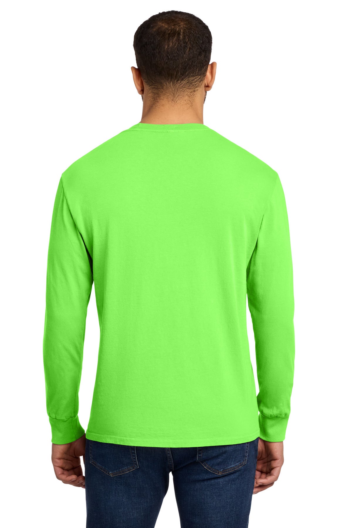 Custom Embroidered Port & Co T-Shirts  in Neon Green