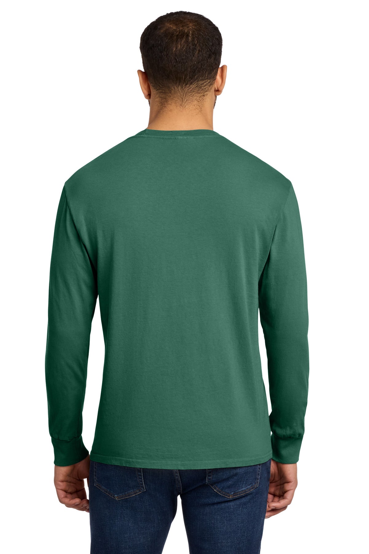 Custom Embroidered Port & Co T-Shirts  in Nordic Green