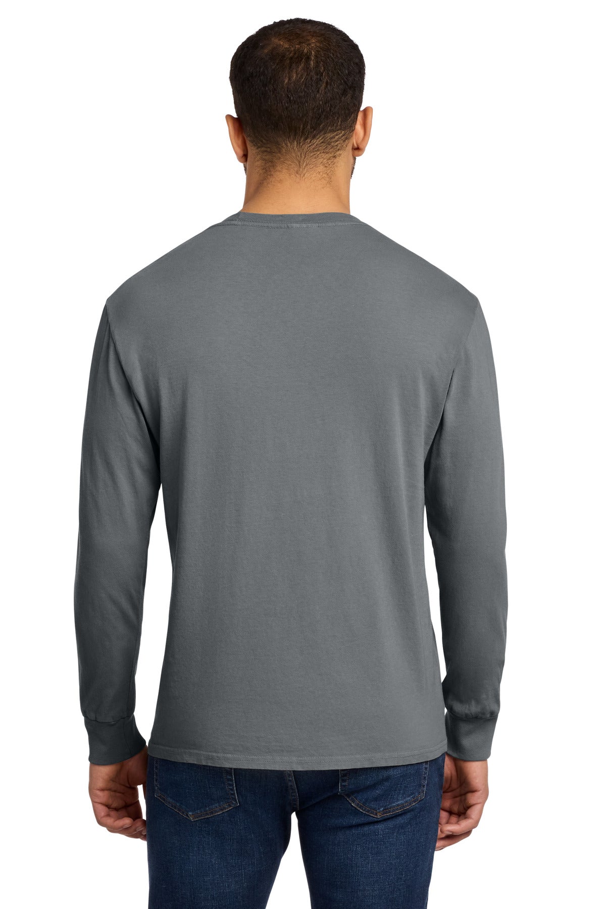 Custom Embroidered Port & Co T-Shirts  in Pewter