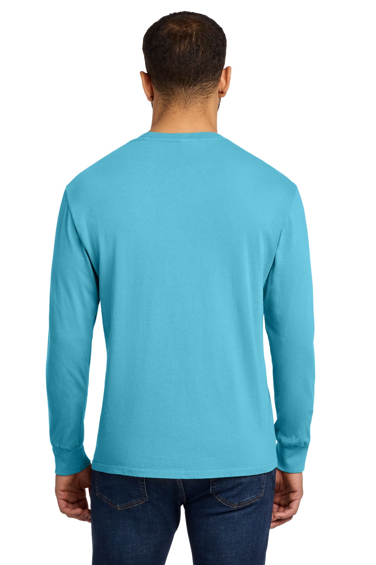 Custom Embroidered Port & Co T-Shirts  in Tidal Wave
