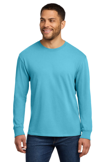 Custom Embroidered Port & Co T-Shirts  in Tidal Wave