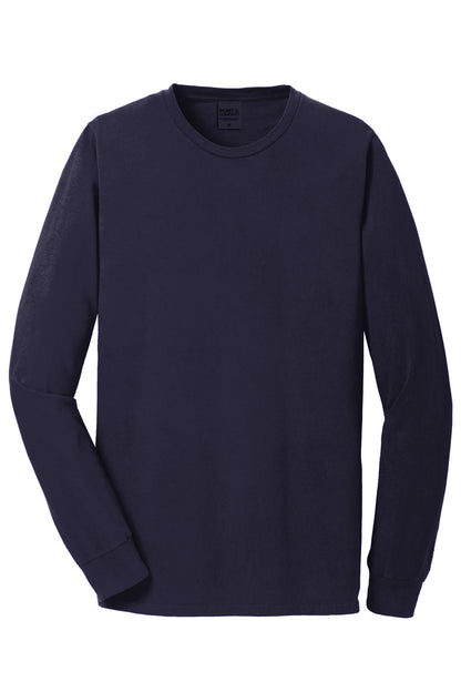 Custom Embroidered Port & Co T-Shirts  in True Navy