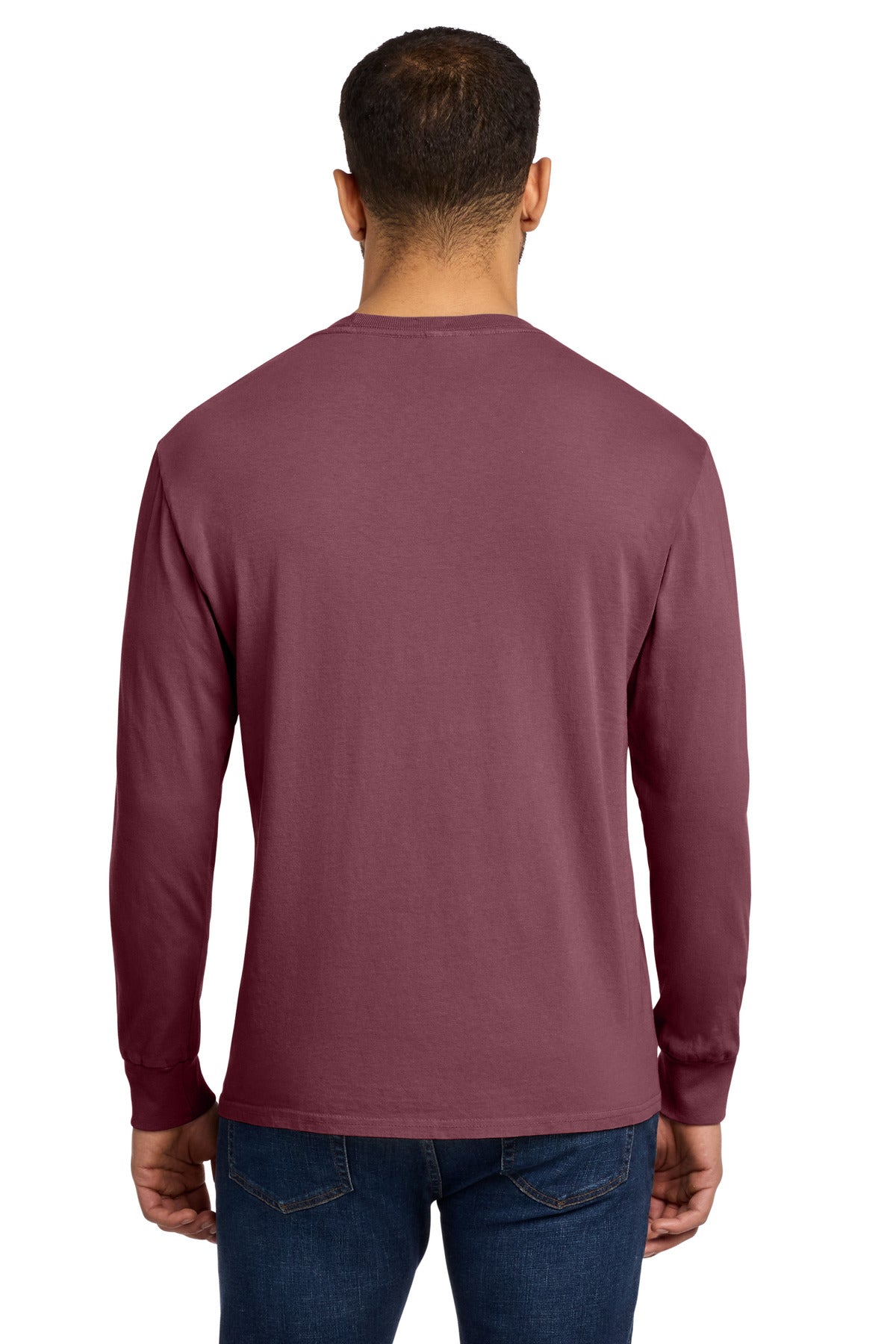 Custom Embroidered Port & Co T-Shirts  in Wineberry