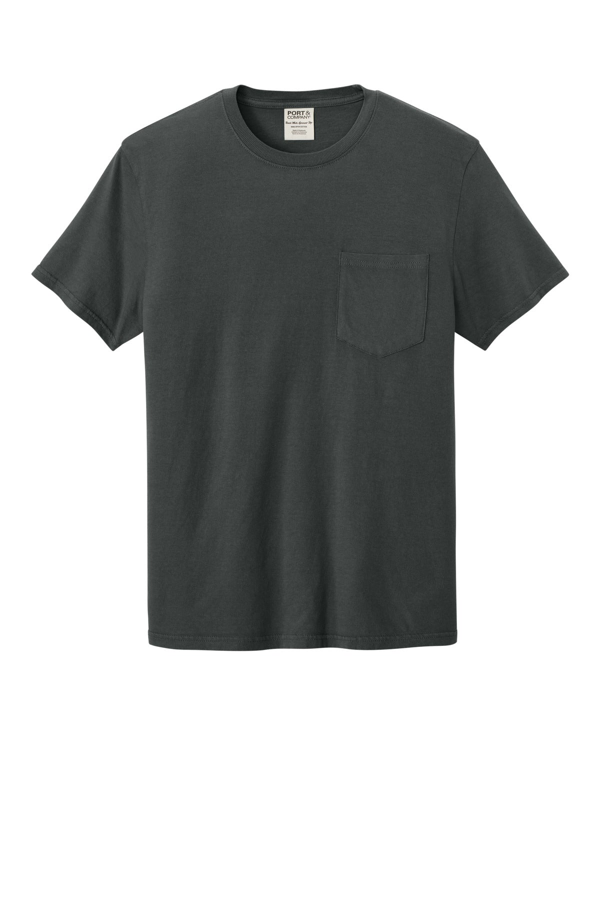 Custom Embroidered Port & Co T-Shirts  in Coal