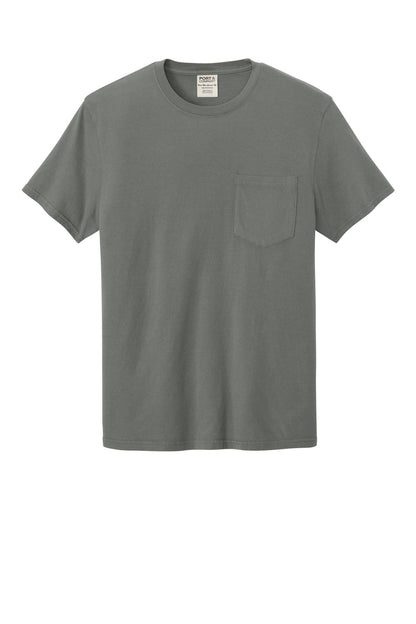 Custom Embroidered Port & Co T-Shirts  in Pewter