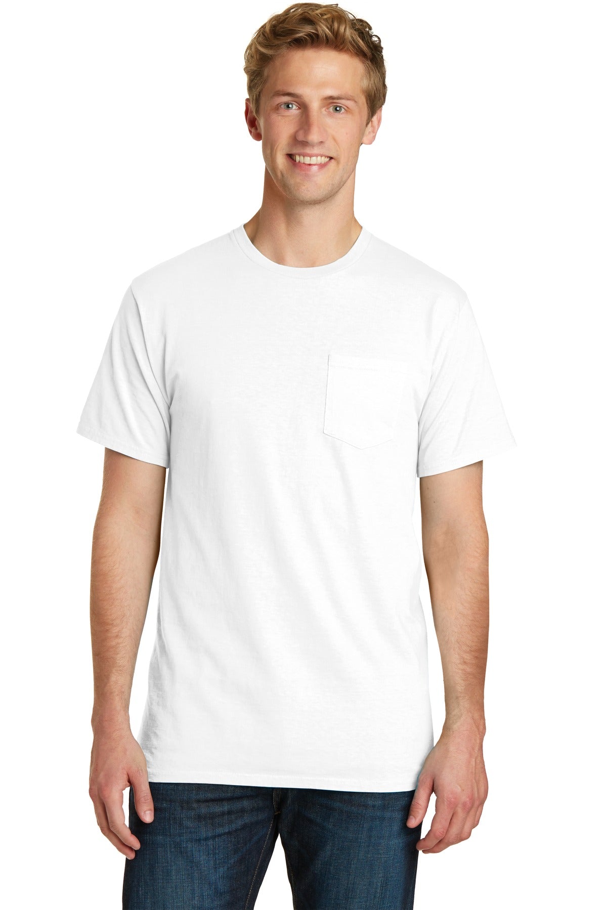 Port & Company Beach Wash Garment-Dyed Pocket Tee.  PC099P
