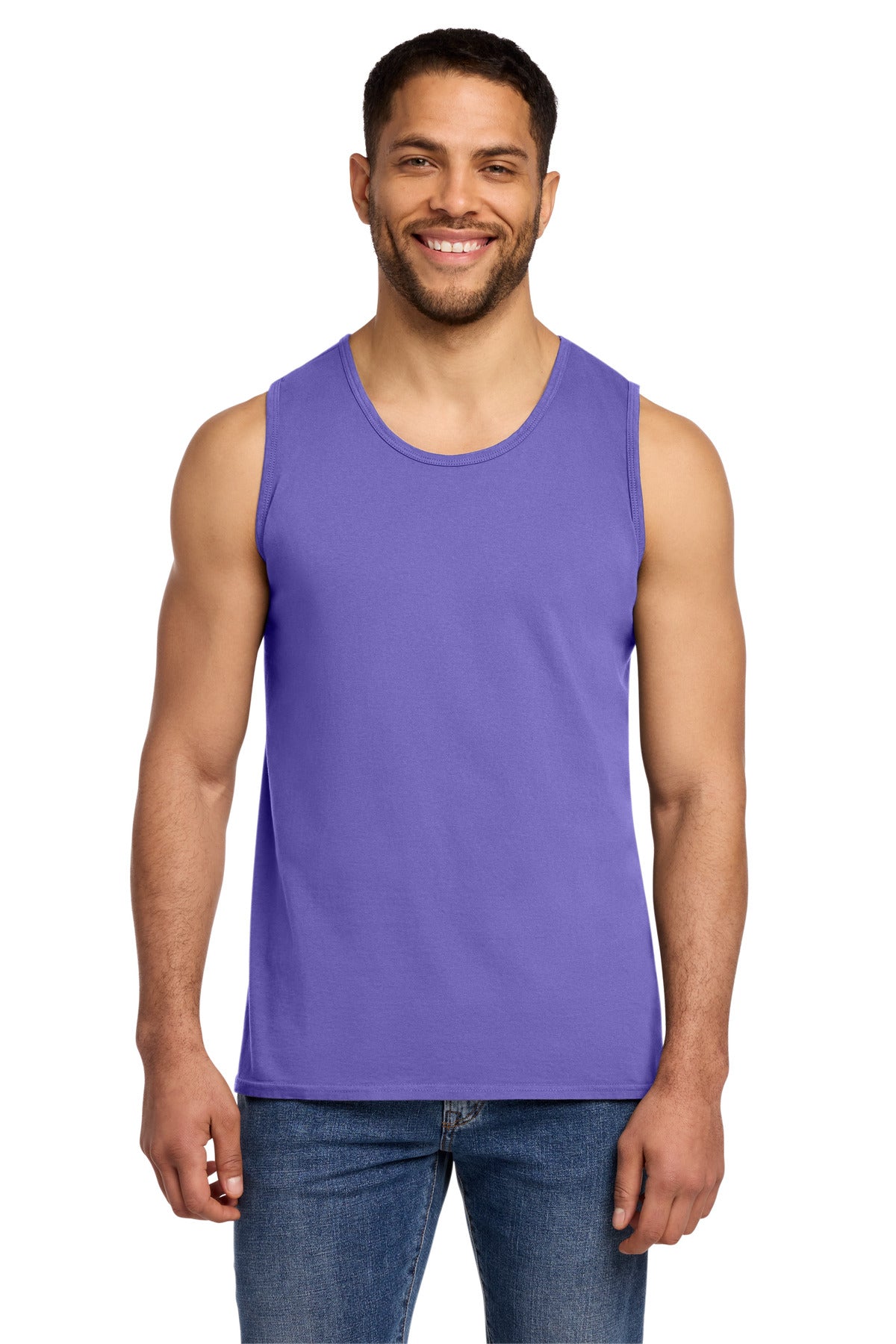 Custom Embroidered Port & Co T-Shirts  in Amethyst