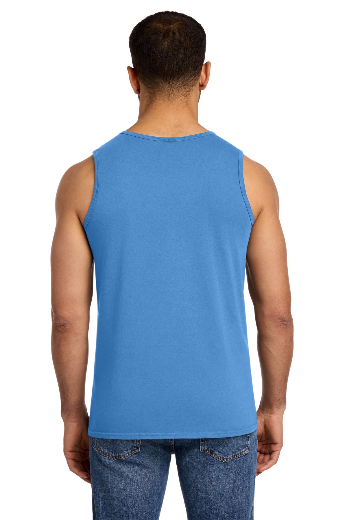 Custom Embroidered Port & Co T-Shirts  in Blue Moon