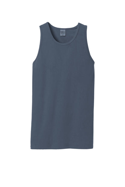 Custom Embroidered Port & Co T-Shirts  in Denim Blue