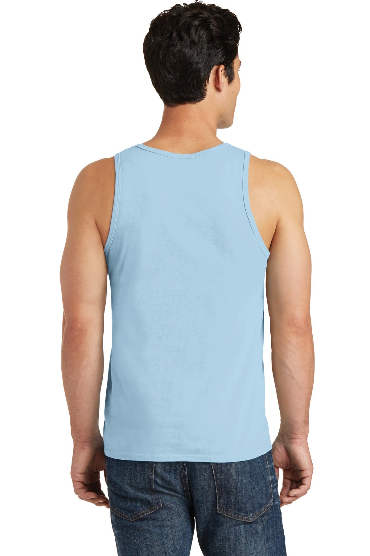 Custom Embroidered Port & Company Beach Wash Garment-Dyed Tank.  PC099TT,Glacier