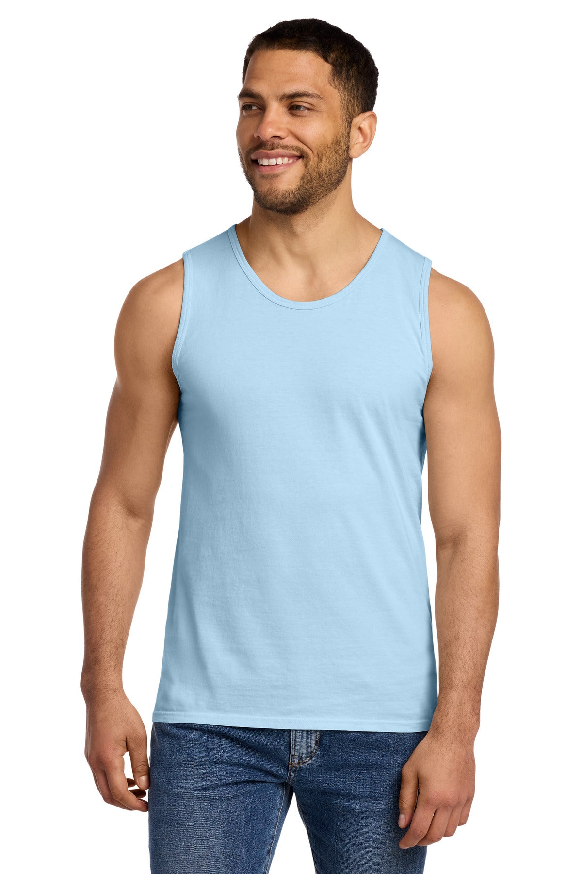 Custom Embroidered Port & Co T-Shirts  in Glacier
