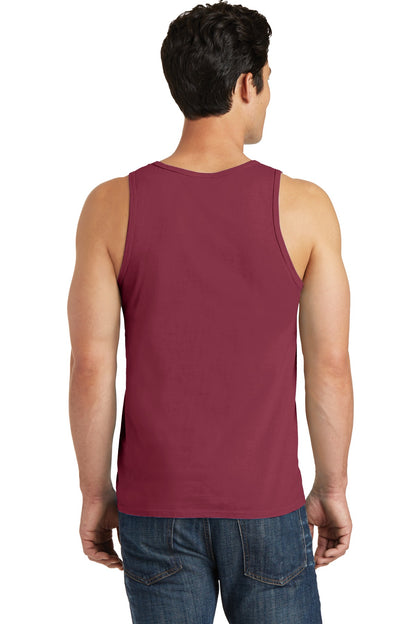 Custom Embroidered Port & Company Beach Wash Garment-Dyed Tank.  PC099TT,Merlot