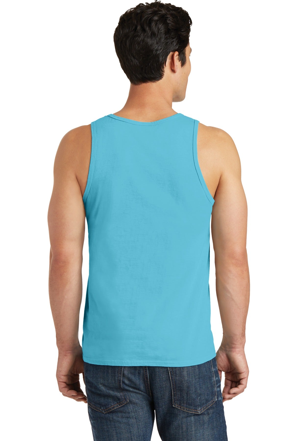 Custom Embroidered Port & Company Beach Wash Garment-Dyed Tank.  PC099TT,Tidal Wave