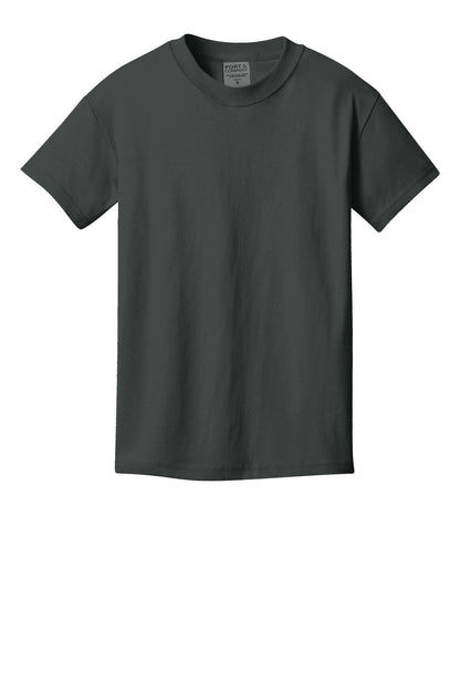 Custom Embroidered Port & Co T-Shirts  in Coal