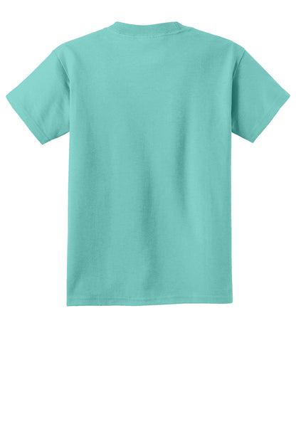 Custom Embroidered Port & Co T-Shirts  in Cool Mint