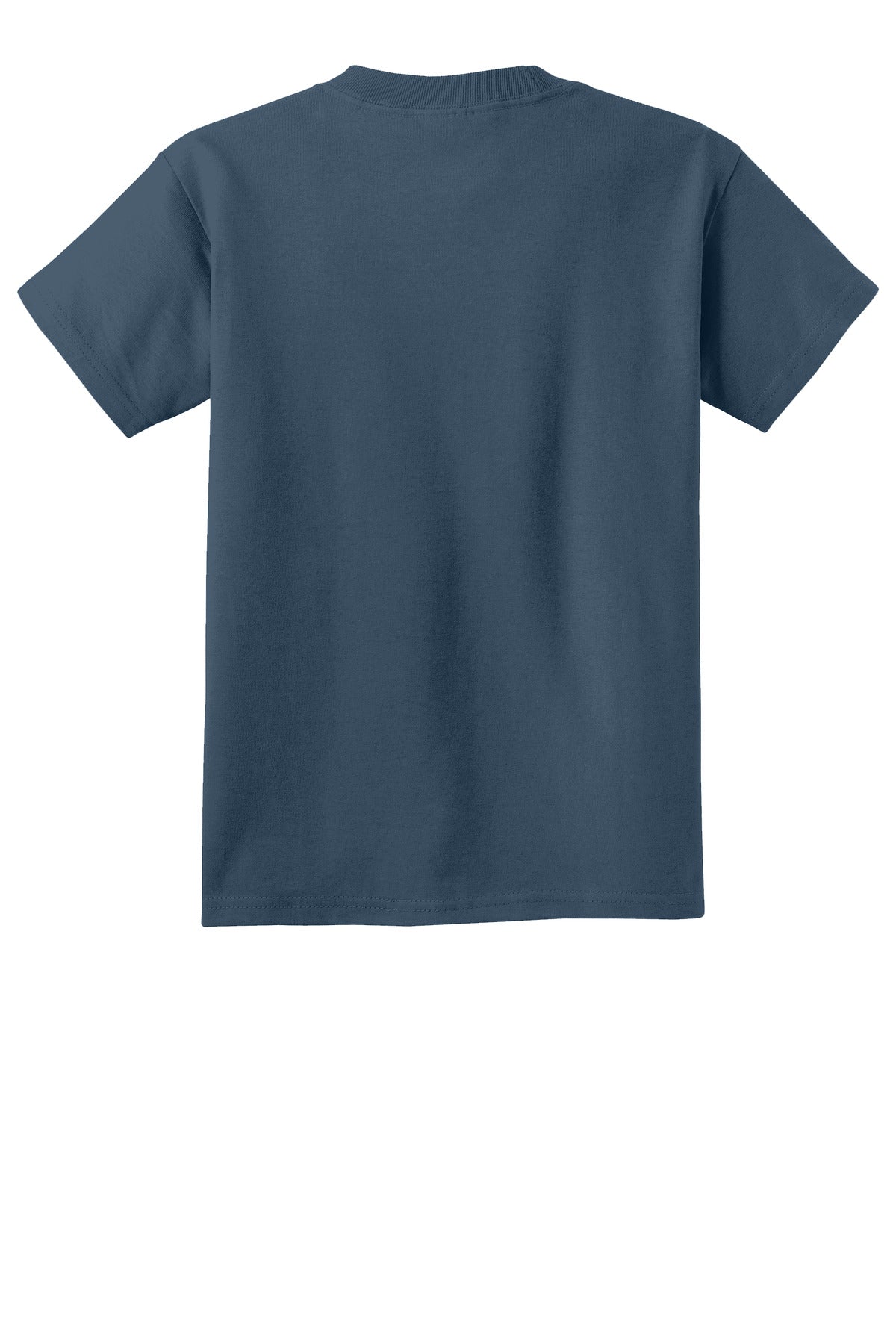 Custom Embroidered Port & Co T-Shirts  in Denim Blue