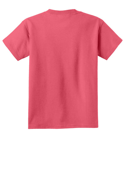 Custom Embroidered Port & Co T-Shirts  in Fruit Punch
