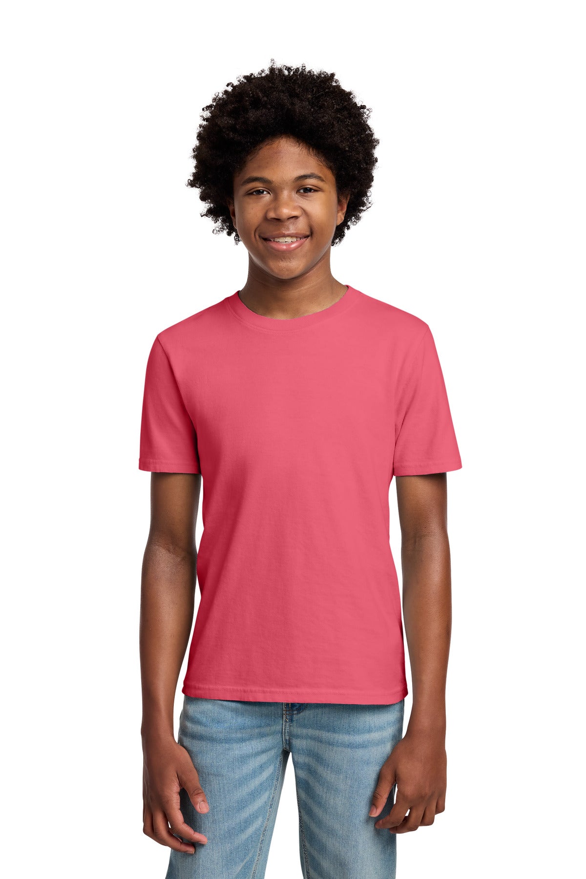 Custom Embroidered Port & Co T-Shirts  in Fruit Punch