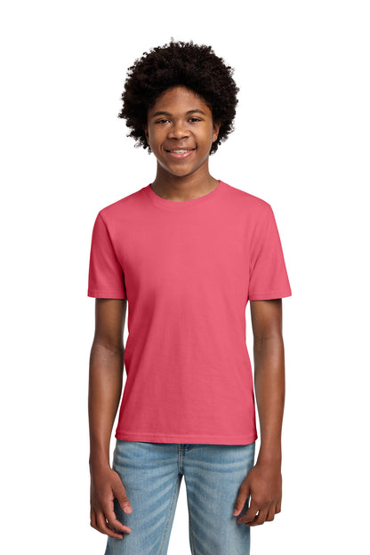 Custom Embroidered Port & Co T-Shirts  in Fruit Punch