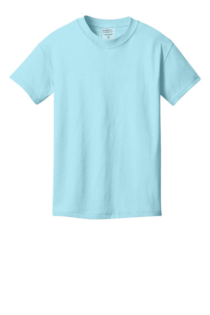 Custom Embroidered Port & Co T-Shirts  in Glacier
