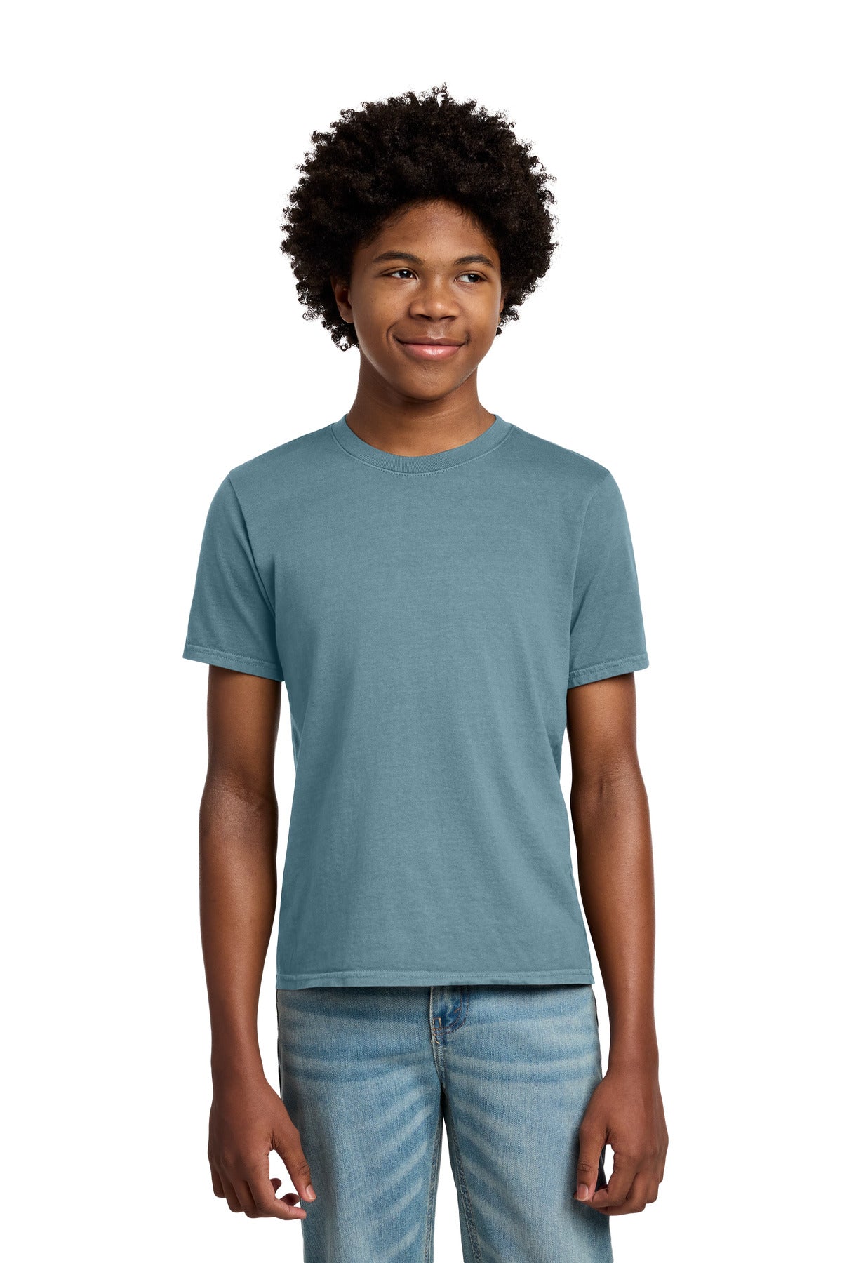 Custom Embroidered Port & Co T-Shirts  in Mist