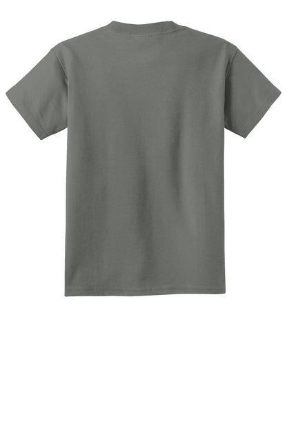Custom Embroidered Port & Co T-Shirts  in Pewter