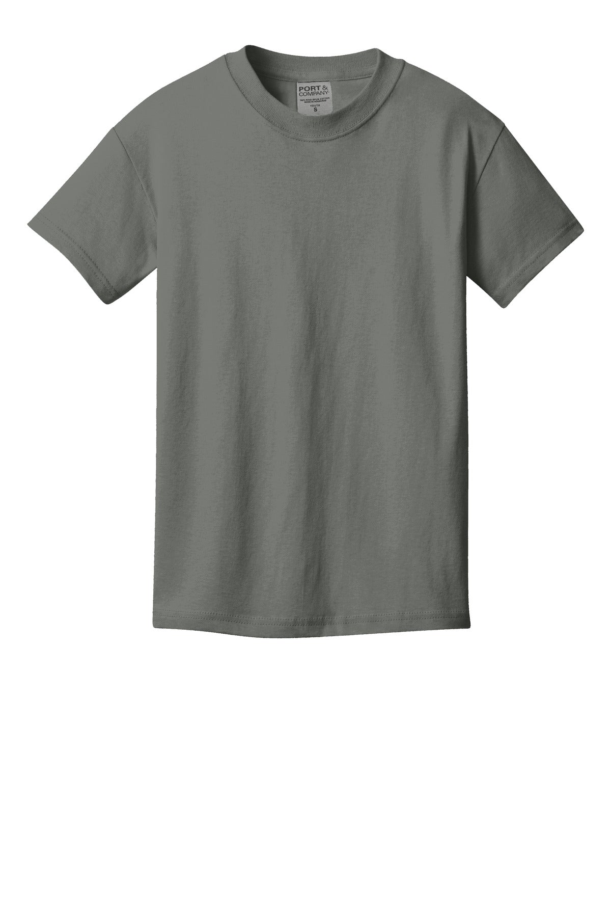 Custom Embroidered Port & Co T-Shirts  in Pewter