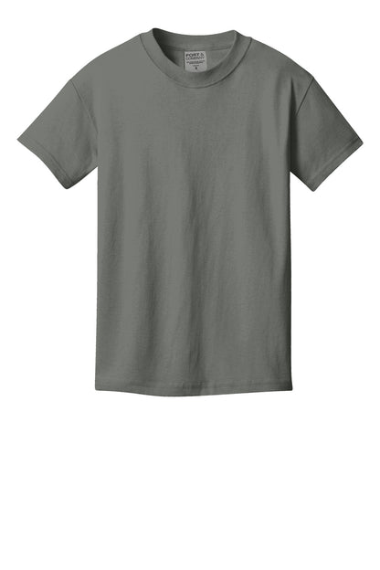 Custom Embroidered Port & Co T-Shirts  in Pewter