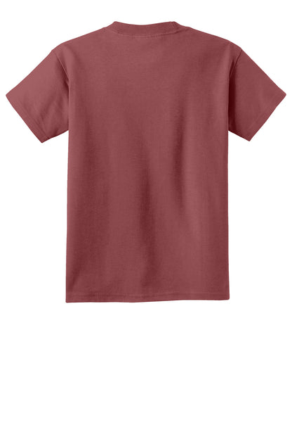 Custom Embroidered Port & Co T-Shirts  in Red Rock